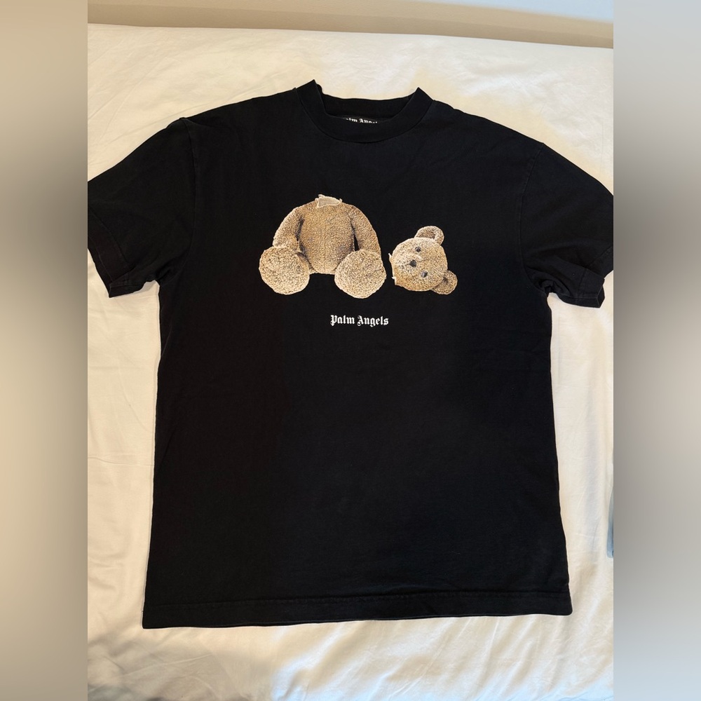 Palm Angels Dark T-Shirt with Label Detail